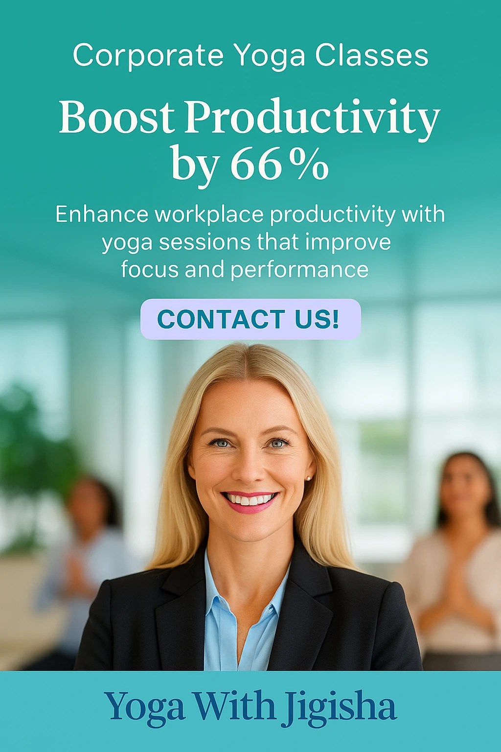 Corporate Yoga Workshops - Boost Productivity by 66% - Yoga With Jigisha Corporate Yoga Workshops and Sessions by Yoga With Jigisha featuring breathing, meditation, and sound healing for workplace wellness programs