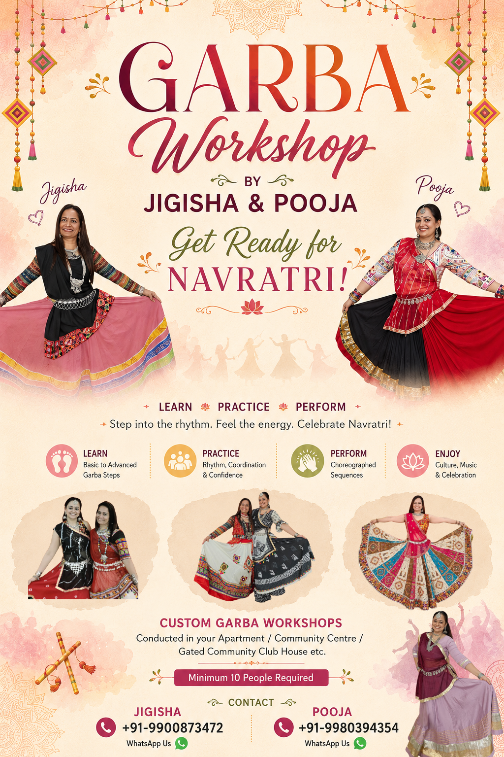 Garba Workshop and Garba Classes in Bangalore Garba Workshop in Bangalore by Jigisha and Pooja