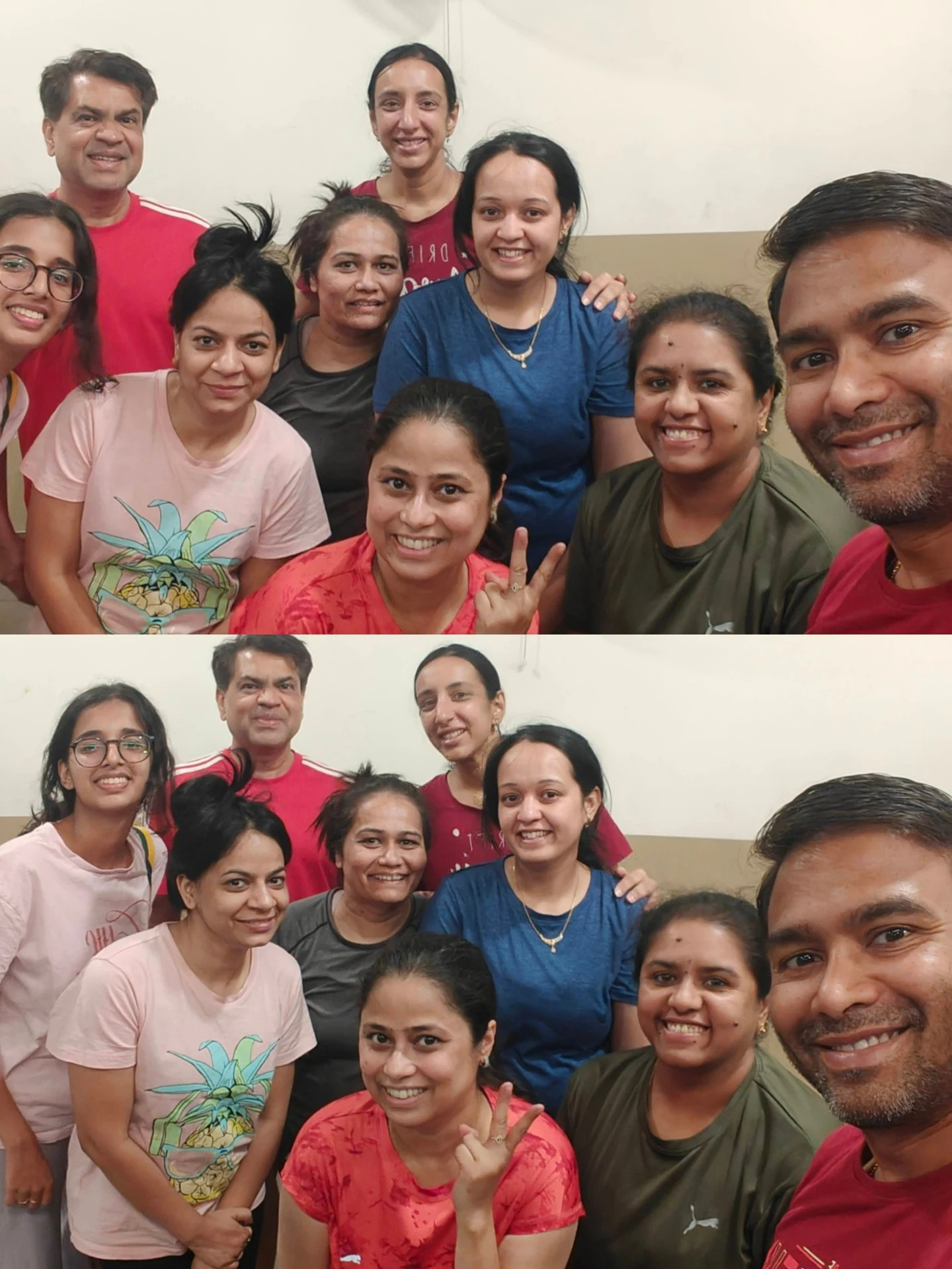 Yoga With Jigisha Group Collage - Happy students after yoga class in Bangalore India March 2026