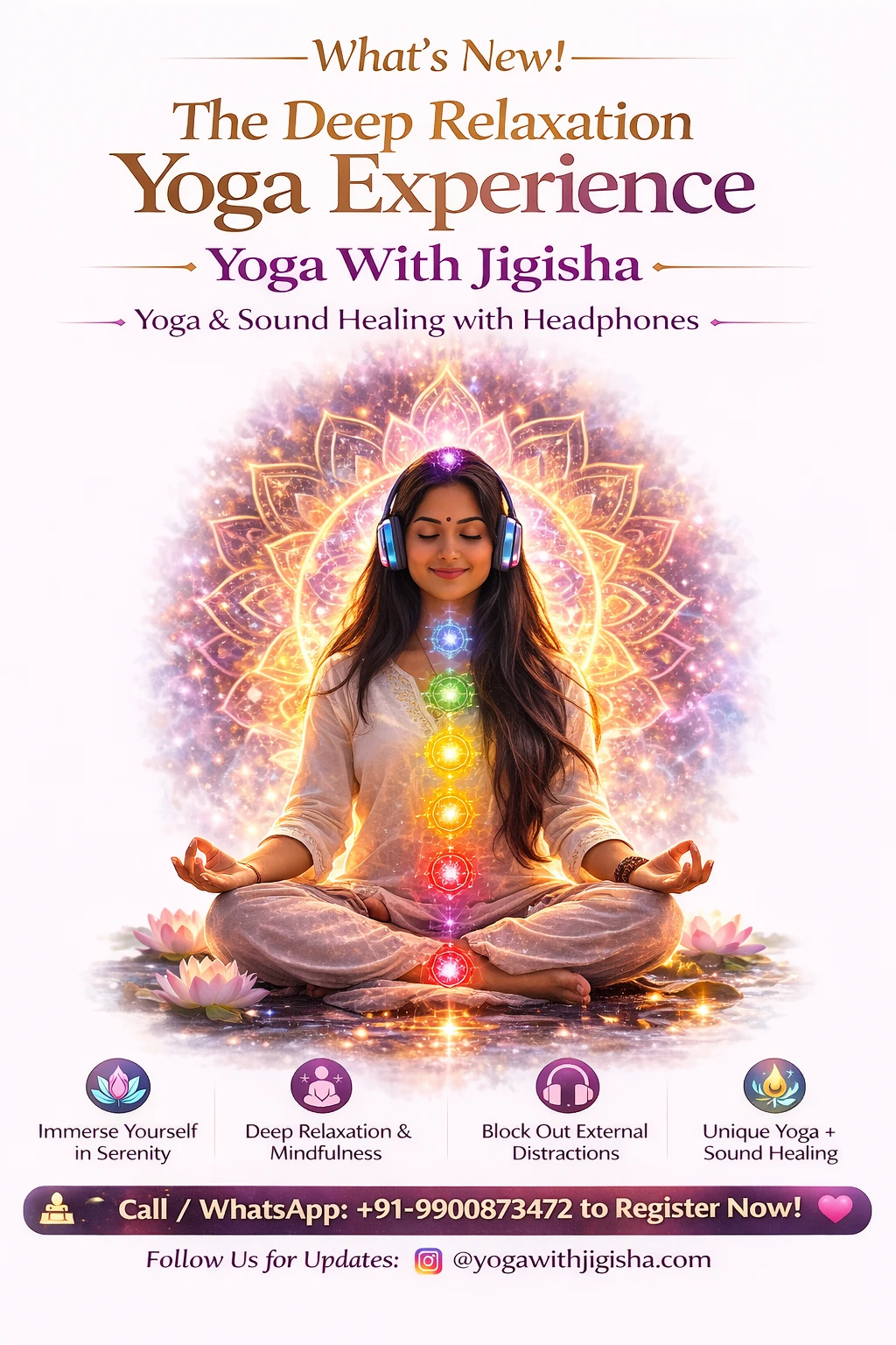 Corporate Yoga Workshop - Deep Relaxation Yoga Experience - Yoga With Jigisha Bangalore India Corporate Yoga Workshop Deep Relaxation Yoga Experience with Sound Healing Headphones - Yoga With Jigisha Bangalore India - Immerse Yourself in Serenity, Deep Relaxation and Mindfulness