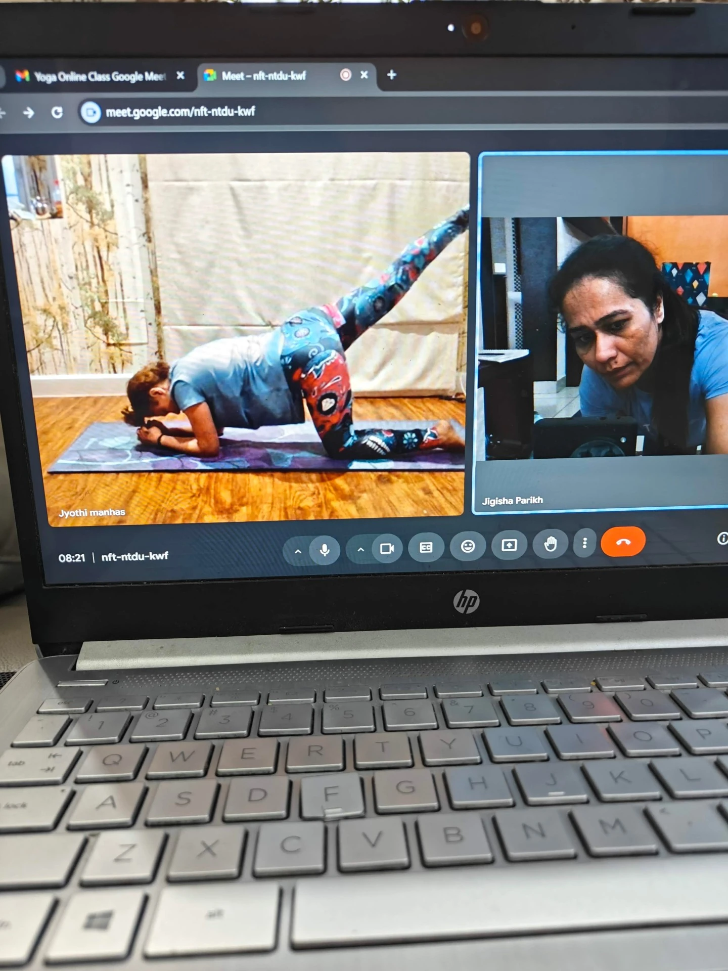 Online Yoga Class Setup - Professional home studio setup for virtual yoga instruction and worldwide reach