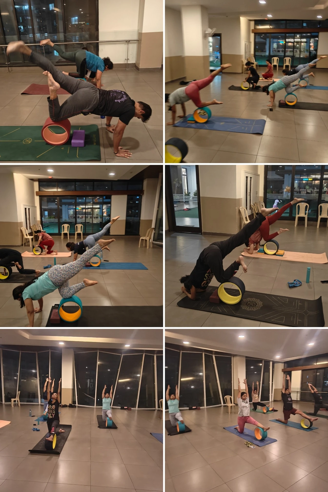 Partner Yoga Synchronization - Two practitioners moving in harmony