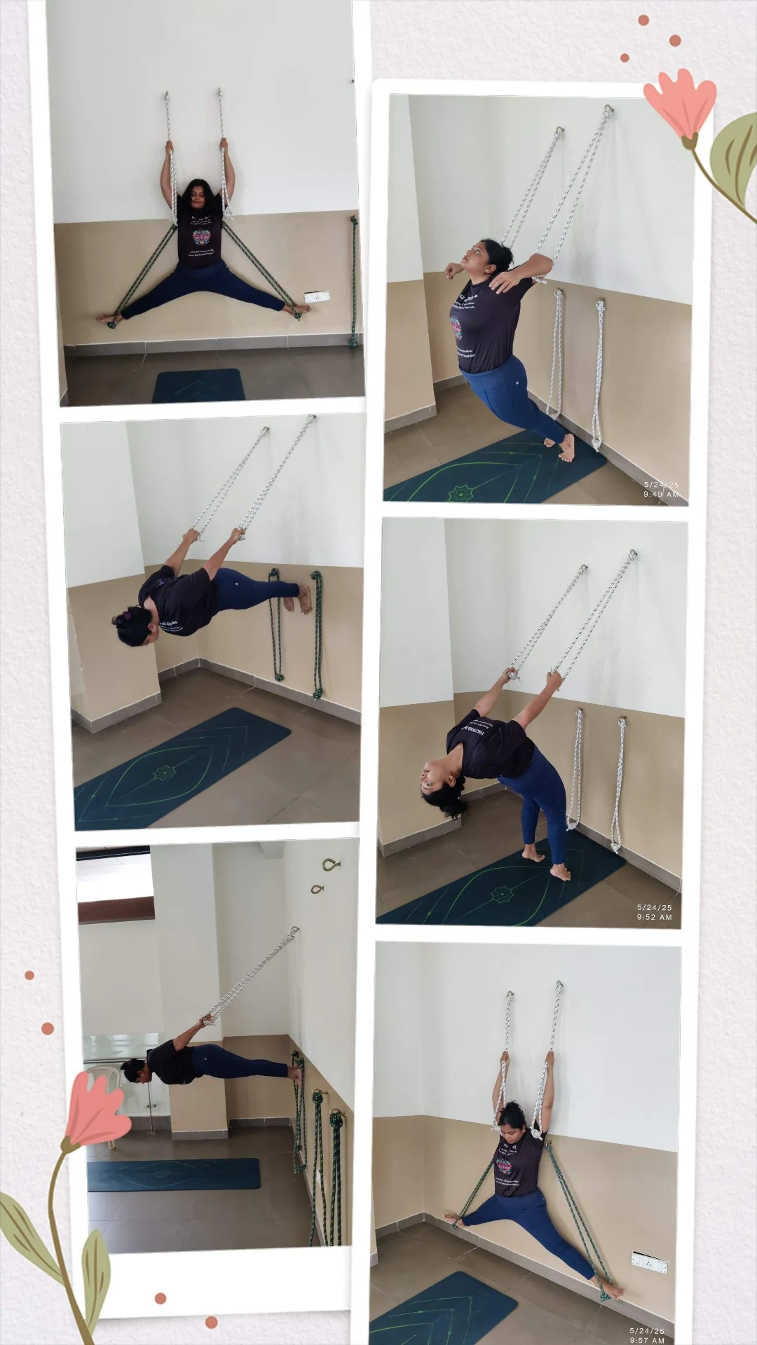 Wall Rope Yoga Variations - Supported practice for deeper alignment