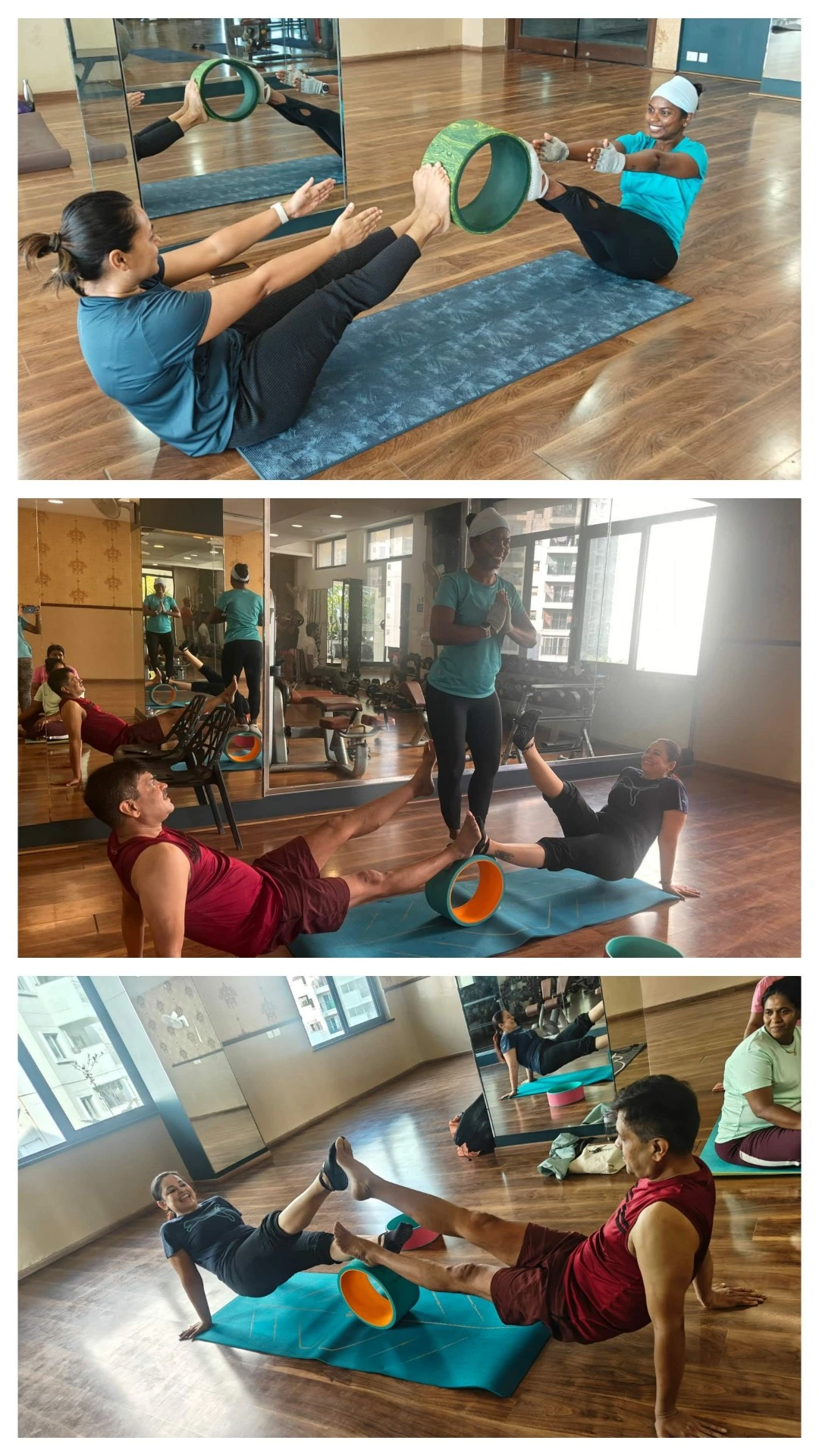 Corporate yoga session by Yoga With Jigisha - employees doing yoga at workplace wellness program in Bangalore India